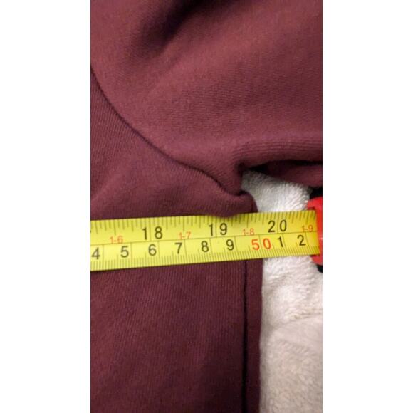 Beyond Closet Campaign Burgundy & Navy Blue Button Closure Cardigan, Pockets, LG - Picture 7 of 10